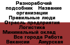 Разнорабочий-подсобник › Название организации ­ Правильные люди › Отрасль предприятия ­ Логистика › Минимальный оклад ­ 30 000 - Все города Работа » Вакансии   . Амурская обл.,Архаринский р-н